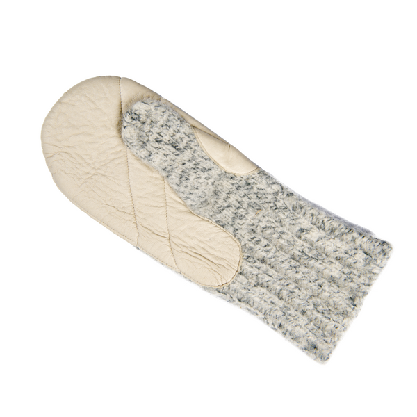 Walkhandschuhe mit Lederbesatz